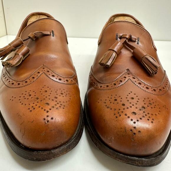 VTG VERY GOOD Grenson Tassel Loafers Brown Calf Wing Made England UK 11 / US 12 - Picture 13 of 13